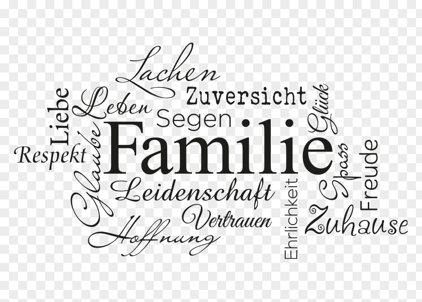 Family Quotation Saying Happiness Wall Decal PNG