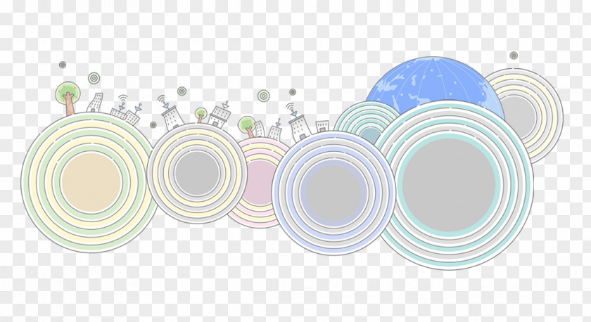 Housing Circles Background Material PNG