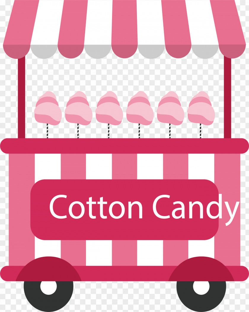 Pink Striped Cotton Candy Car Clip Art PNG