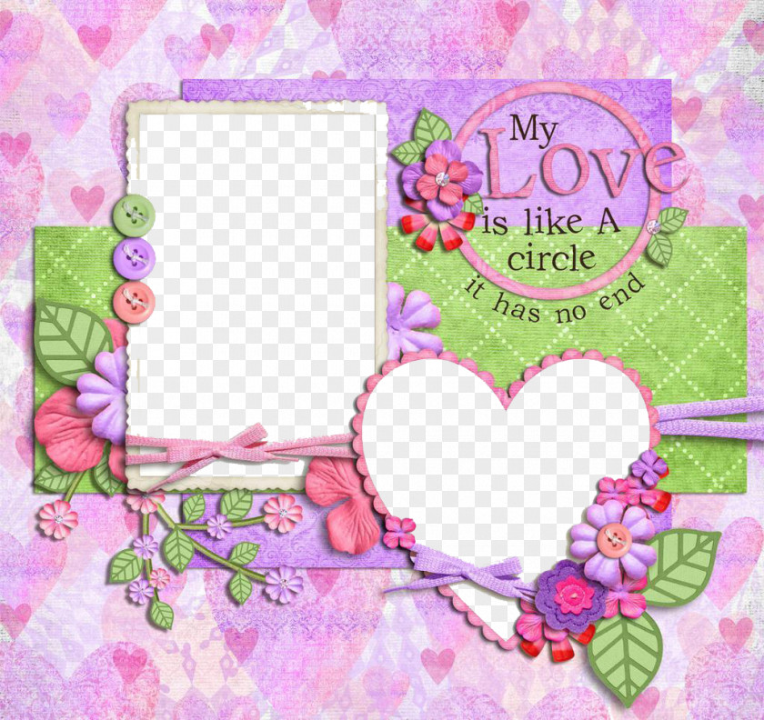 Purple Frame Picture Paper Digital Photo Download PNG