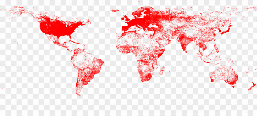 Road Visualization World Street Network Globe PNG