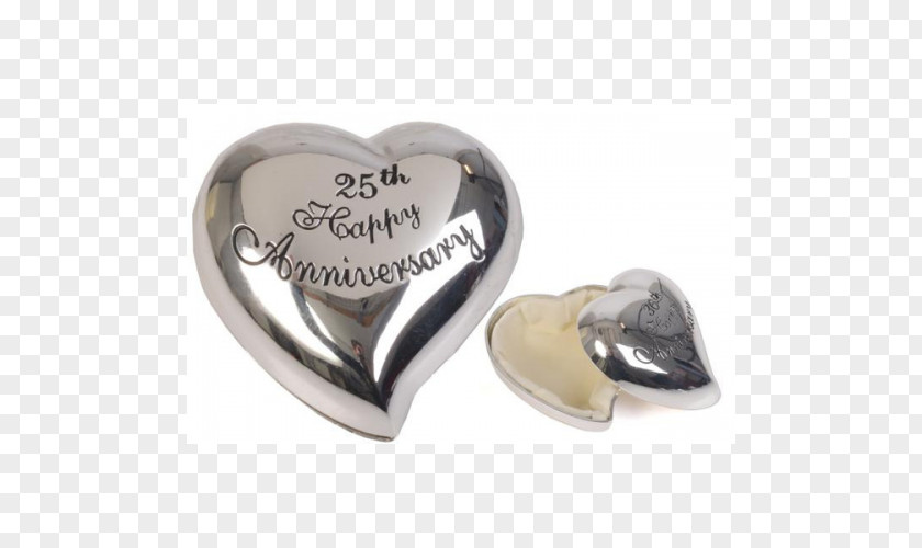 Silver Wedding Anniversary Jewellery Locket PNG