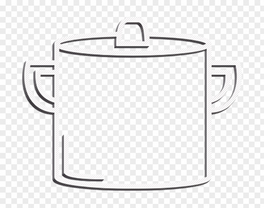 Drinkware Line Art Kitchen Icon Outline Red PNG