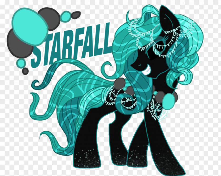 Horse Graphic Design Character Turquoise PNG