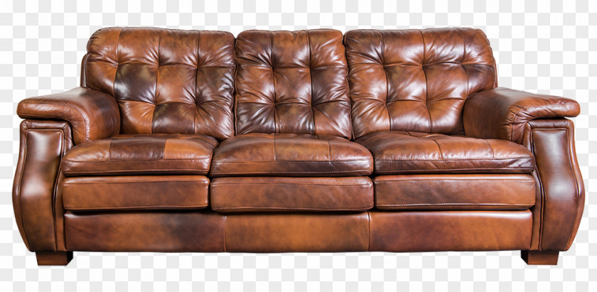 Living Room Furniture Loveseat Brown Caramel Color Recliner PNG
