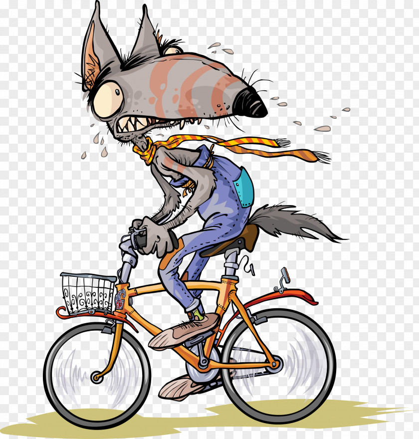 Ride A Bike Bicycle Gray Wolf Cycling Clip Art PNG