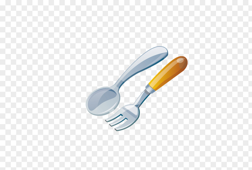 Spoon And Fork Cartoon Tableware PNG