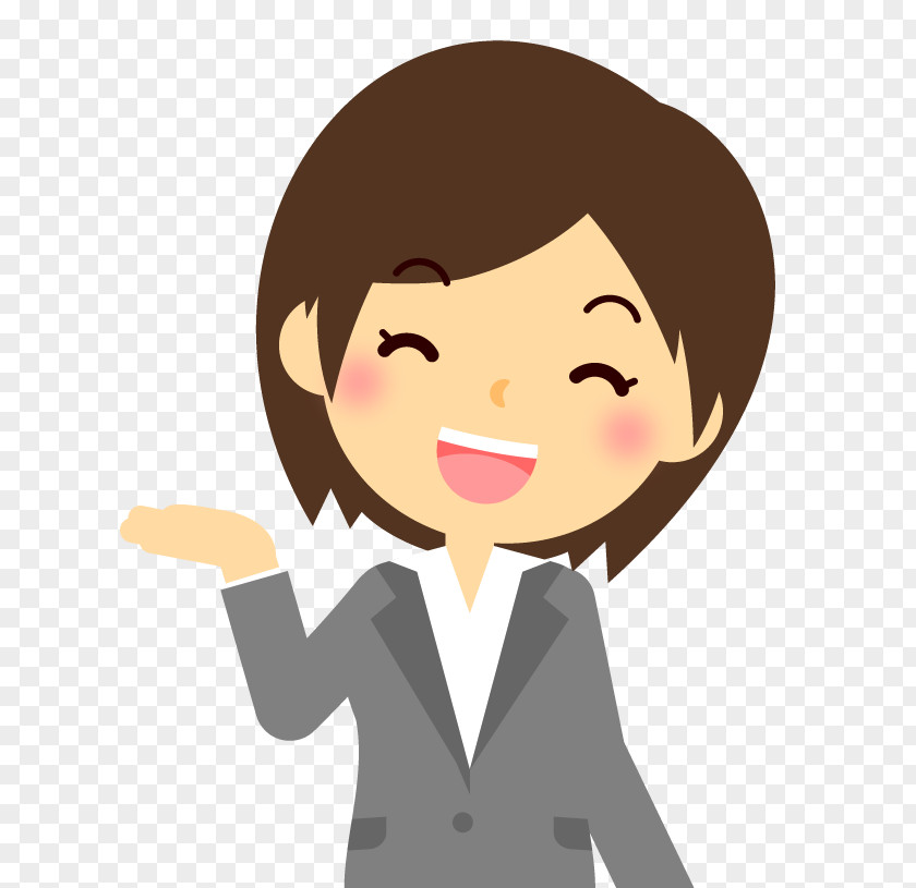 Style Black Hair Business Woman PNG