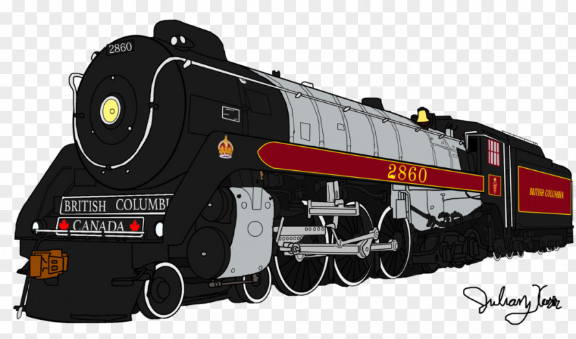 Train Rail Transport Santa Fe 3751 Locomotive Royal Hudson PNG