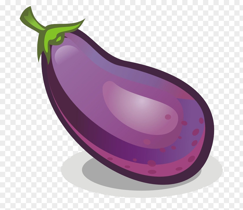 Cartoon Purple Eggplant Picture Material Vegetable PNG