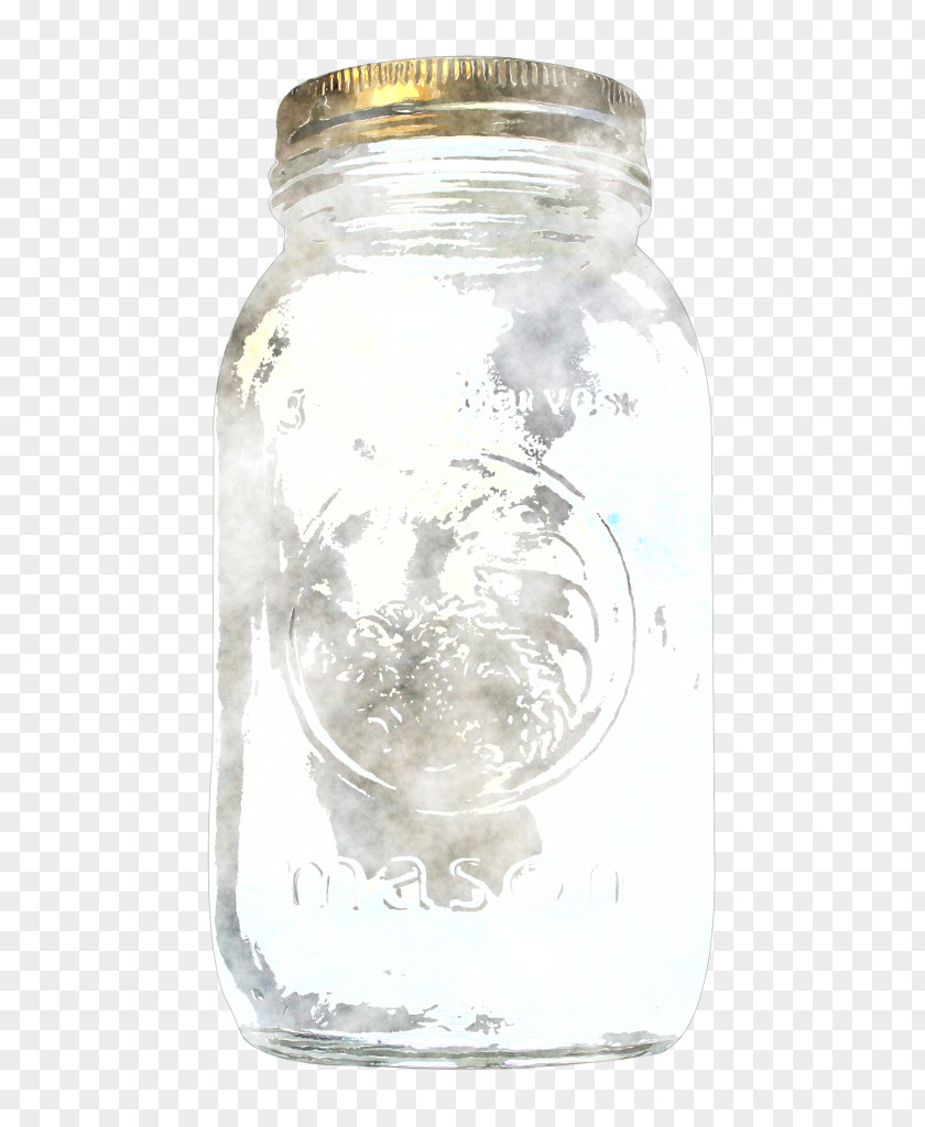 Glass Mason Jar Bottle Liquid Water PNG