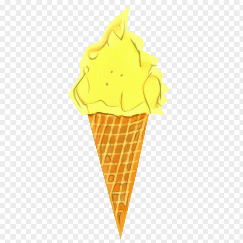 Ice Cream Cones Flavor Yellow PNG
