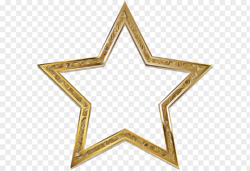 Star Triangle Brass Metal PNG