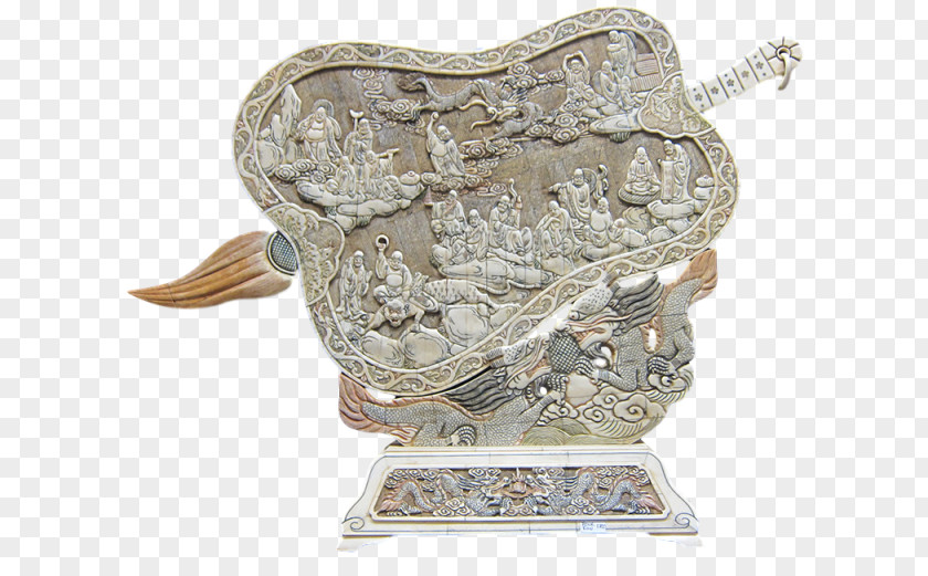 Asian Antiques Gifts Clothing China Stone Carving Chinese Guardian Lions QilinBone Material ASIABARONG PNG