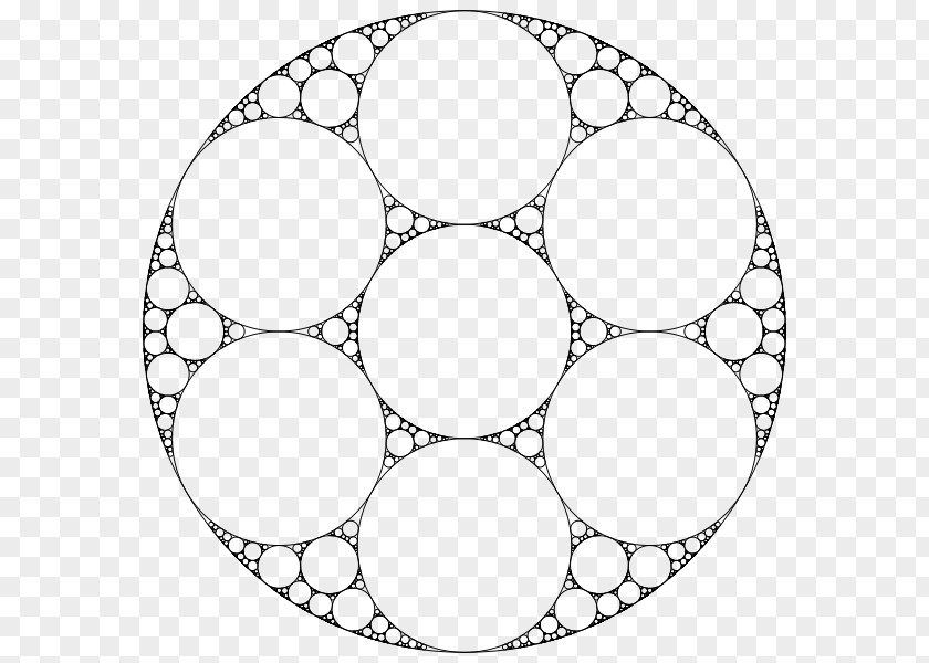 Circle Apollonian Gasket Circles Shape Fractal PNG
