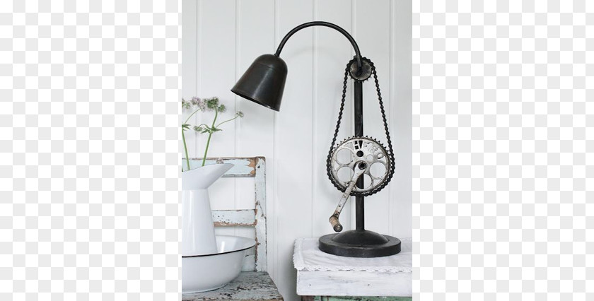 Couch Top Lamp Light Bicycle Gearing Industrial Style PNG