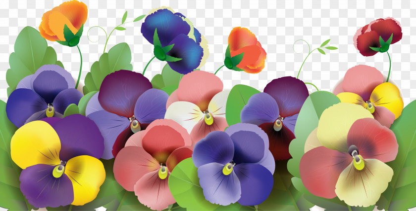 Voilet Pansy Clip Art PNG