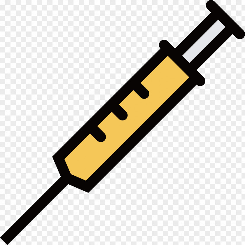 Yellow Needle Syringe Medicine Pharmaceutical Drug Injection PNG