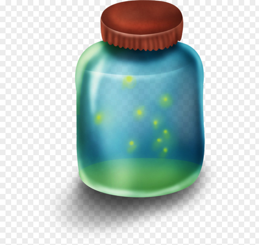 Firefly Glass Bottle PNG
