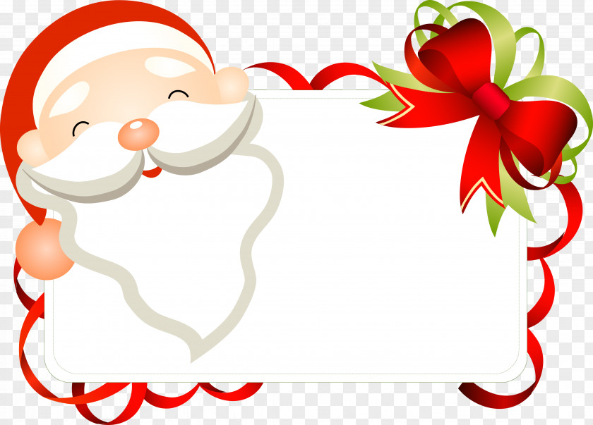 Santa Claus Christmas Card Ornament Decoration PNG