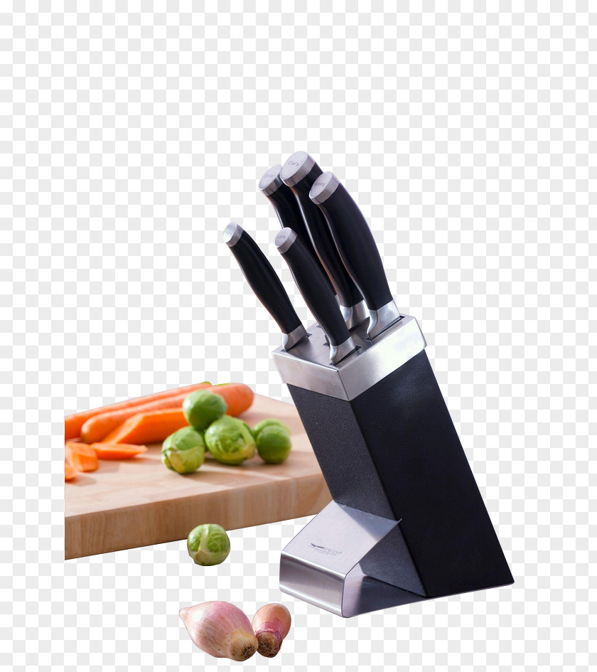 A Set Of Kitchen Knives Knife Cutlery Tableware Plate PNG