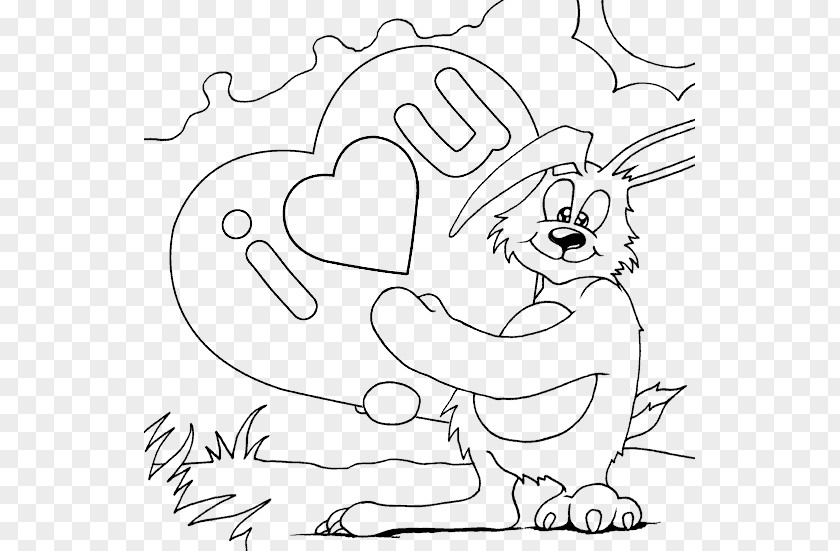 Bunny Love Coloring Book Rabbit Adult Black And White PNG