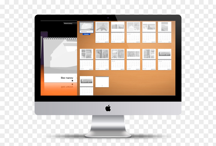 Mockup Imac Graphic Design Web Business Advertising PNG