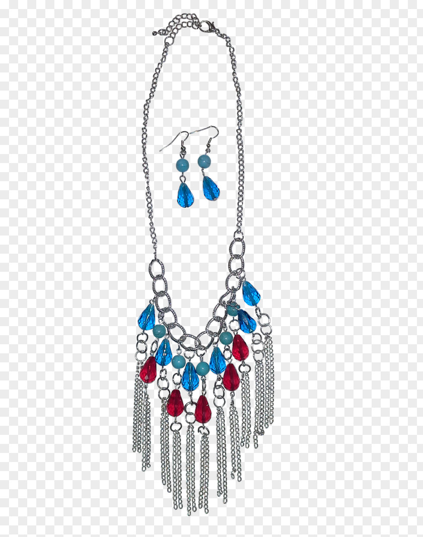 Necklace Cobalt Blue Body Jewellery PNG