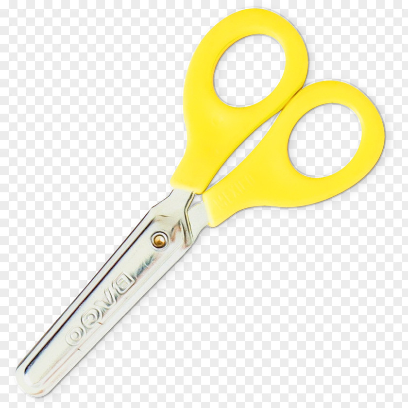 Office Instrument Supplies Scissors Cutting Tool Yellow PNG