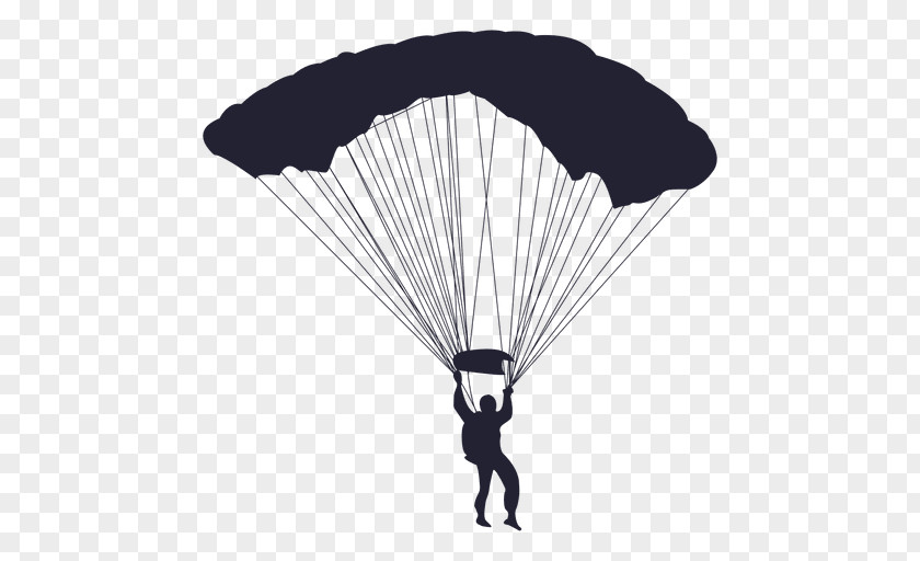 Parachute Parachuting Silhouette PNG