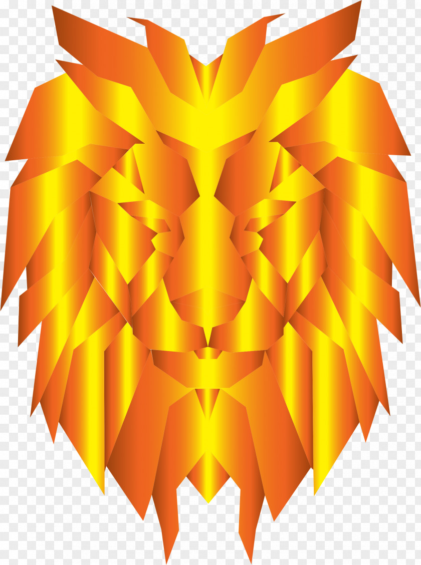 Low Poly Lion Clip Art PNG