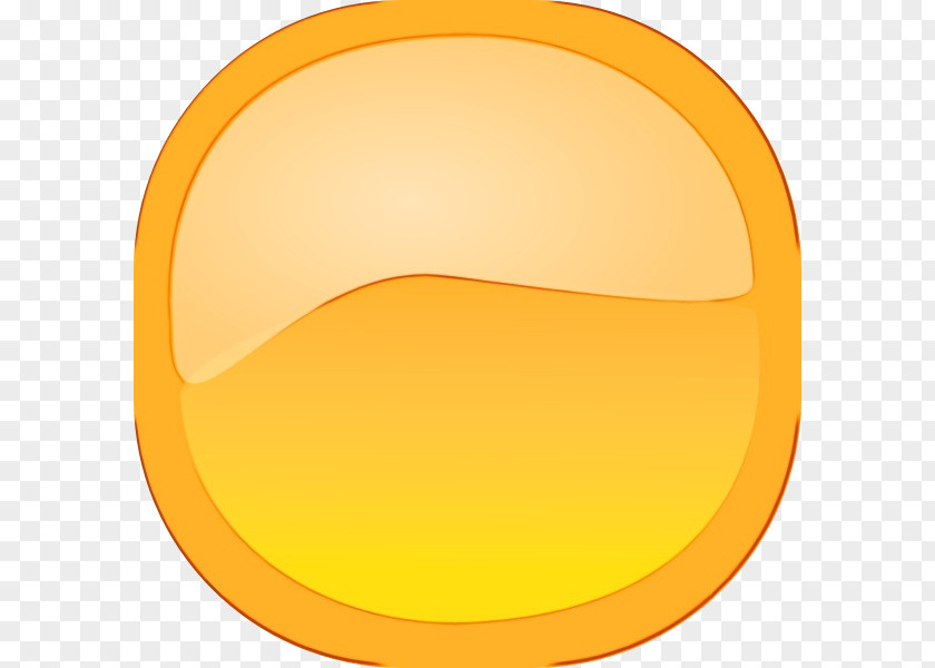 Oval Orange Watercolor Cartoon PNG