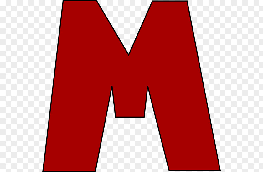 The Letter M Red Clip Art PNG