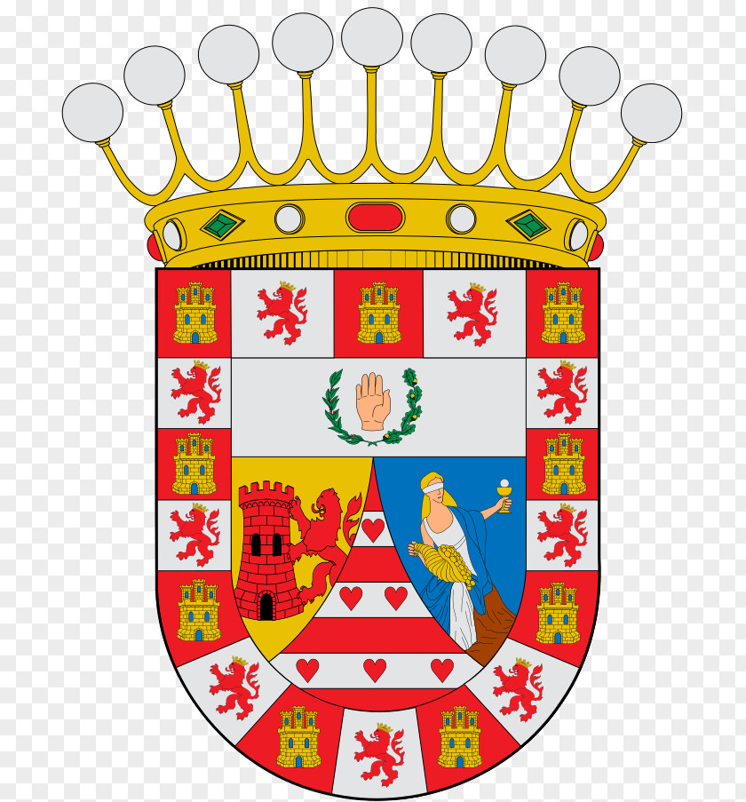 Un Corazon Con Una Mano Coat Of Arms Spain Escutcheon Crown Castile PNG