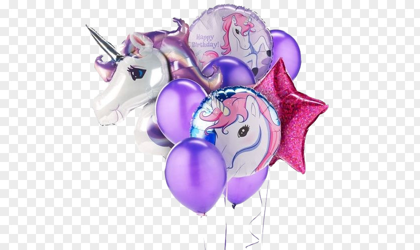 Balloon Toy Unicorn Birthday Party PNG