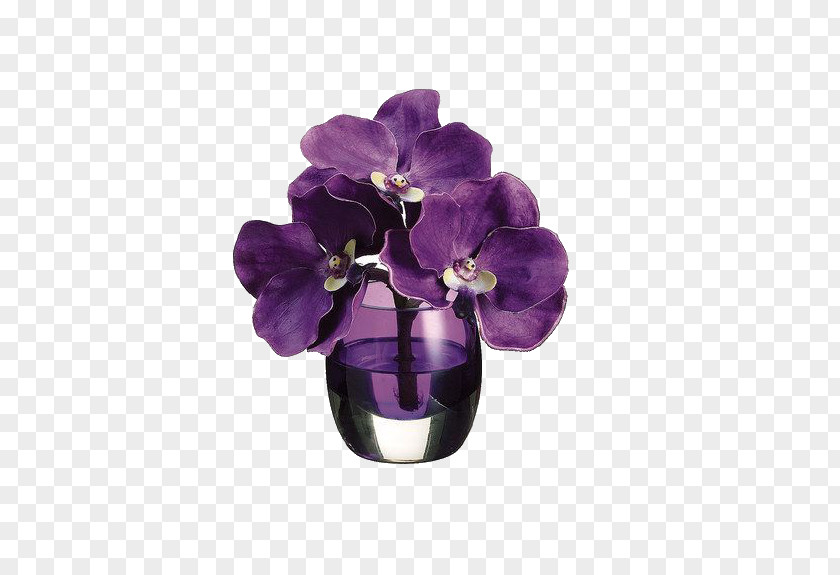 Bouquet Of Purple Flowers Vase Artificial Flower Violet PNG