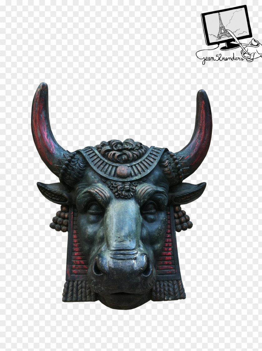 Bull Cattle Bronze Statue Sculpture PNG