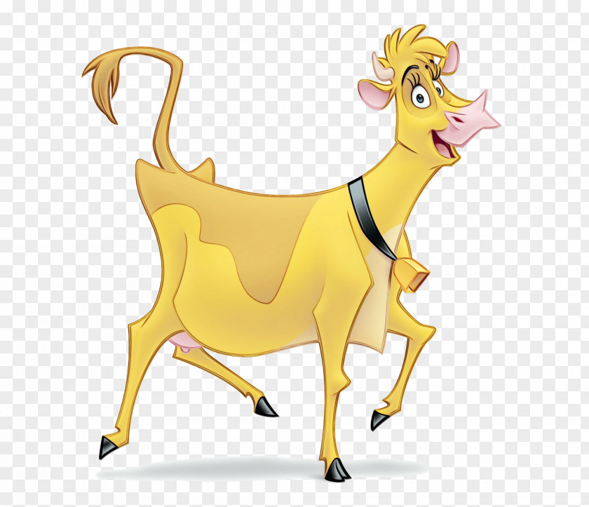 Livestock Goatantelope Goats Goat Cartoon Yellow Clip Art PNG