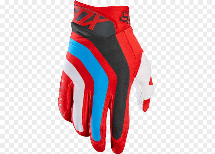 Motocross Red Fox Airline Seca Gloves Bicycle Racing PNG