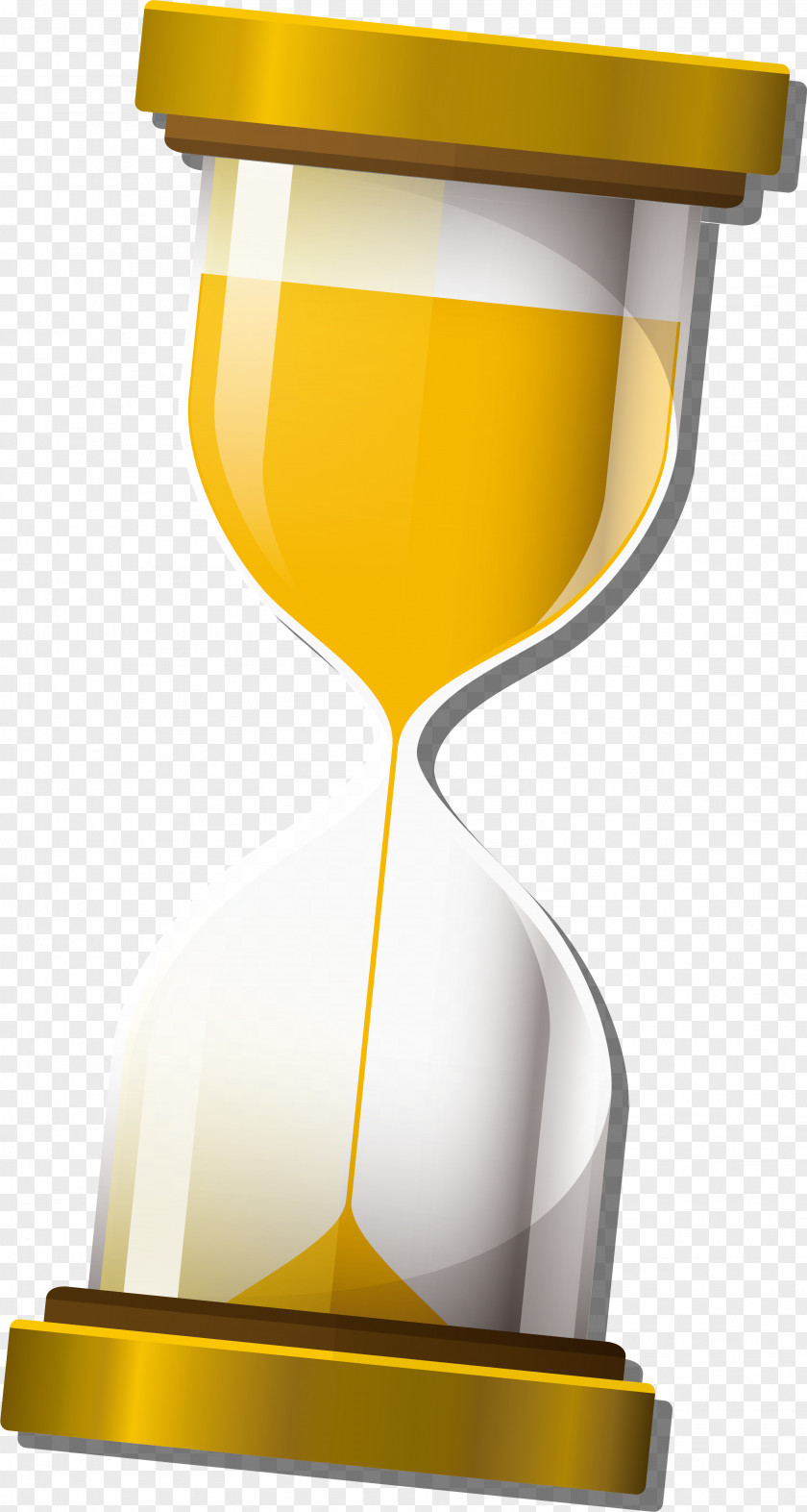Simple Yellow Hourglass Sand Icon PNG