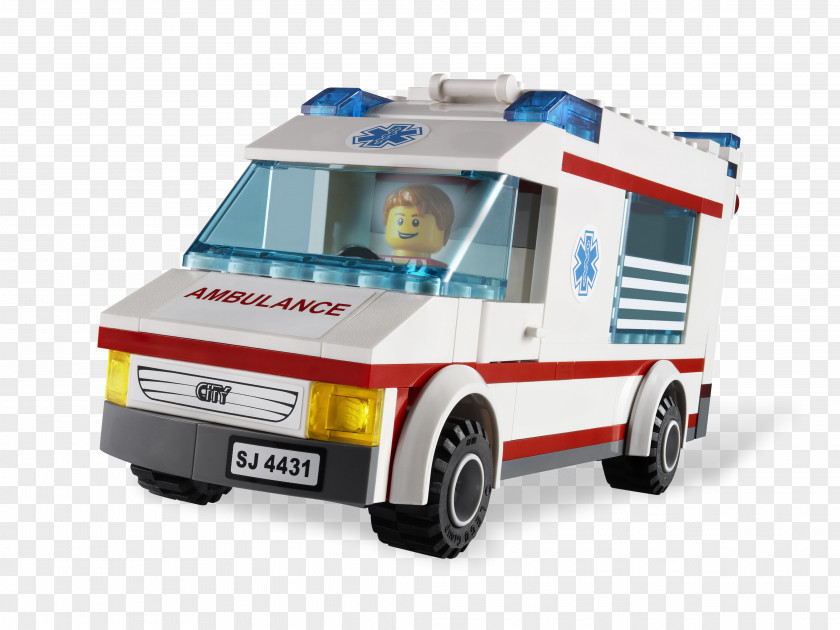 Ambulance Lego House City Toy PNG
