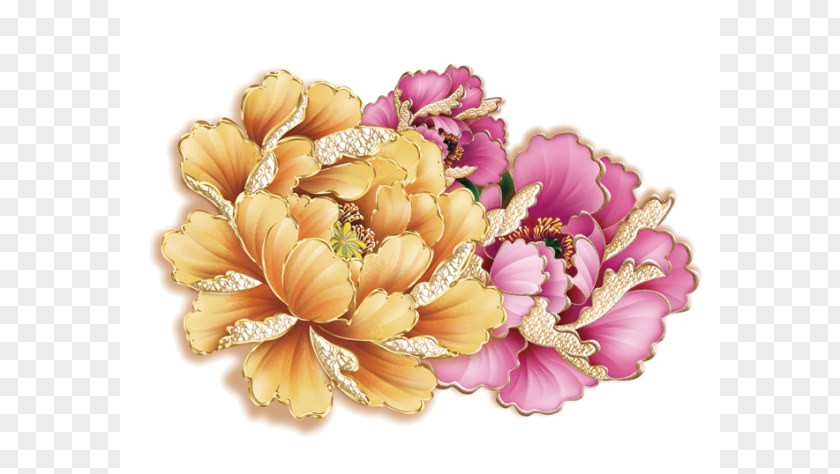 Peony Flower Drawing PNG