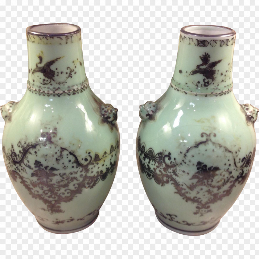 Vase Ceramic Porcelain Celadon Pottery PNG