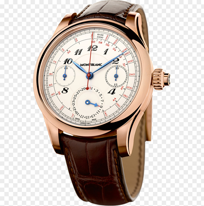 Watches Villeret Watch Montblanc Chronograph Movement PNG