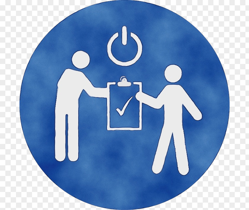 Electric Blue Sign Holding Hands PNG