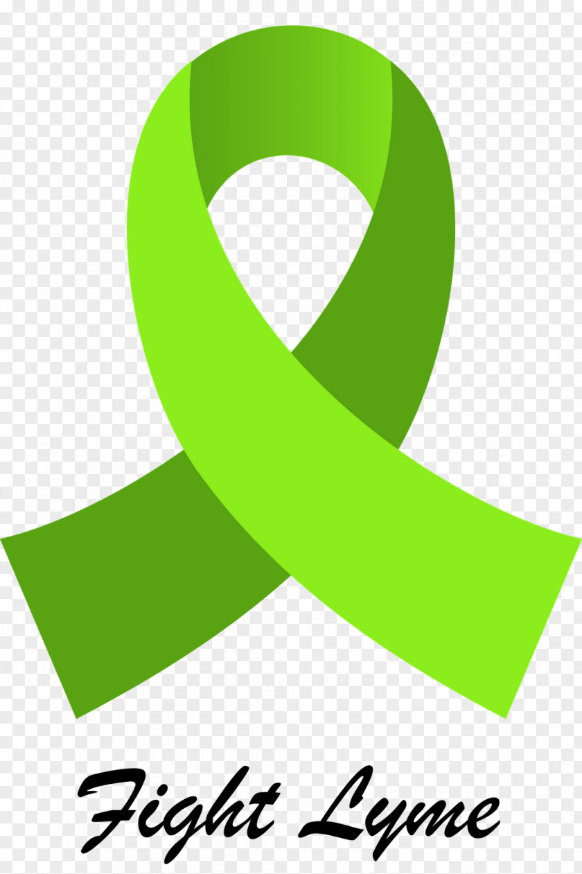 Lime Disease Chronic Lyme Symptom Green Ribbon PNG