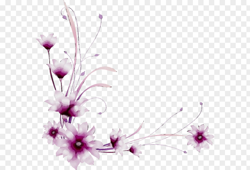 Wildflower Petal Purple Watercolor Flower PNG