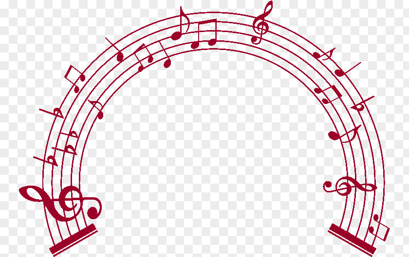 Arch Magenta Music Note PNG