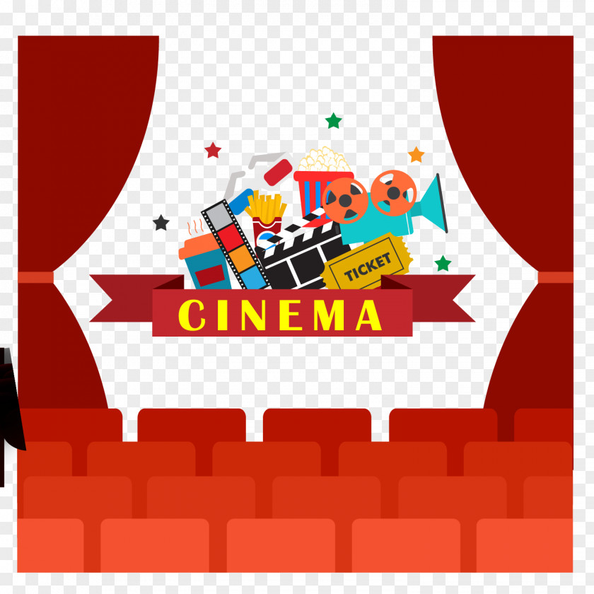 Cartoon Theater Seat Vector Material Clip Art PNG