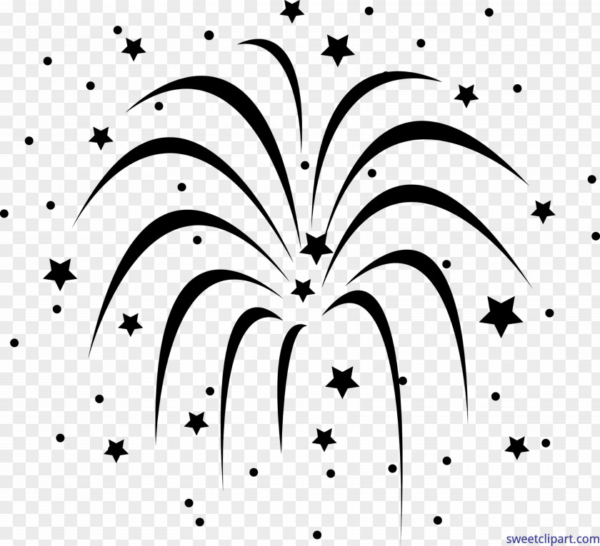 Fireworks Black And White Clip Art PNG